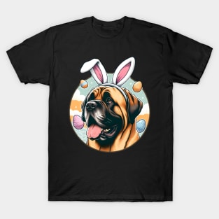 Spanish Mastiff Celebrates Easter with Bunny Ears T-Shirt